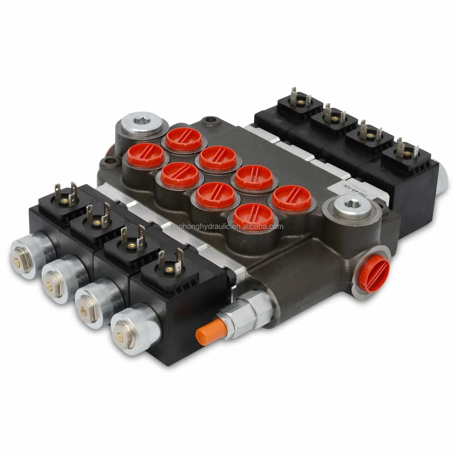 

4-Spool 21 GPM Hydraulic Monoblock Solenoid Directional Control Valve