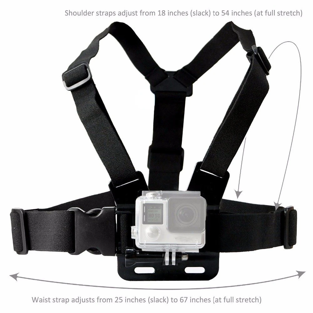 Chest Strap Mount Belt for Gopro Hero 12 11 9 8 7 6 5+ 4 Xiaomi Yi 4K Action Camera Chest Harness for insta360 Sport Accessories