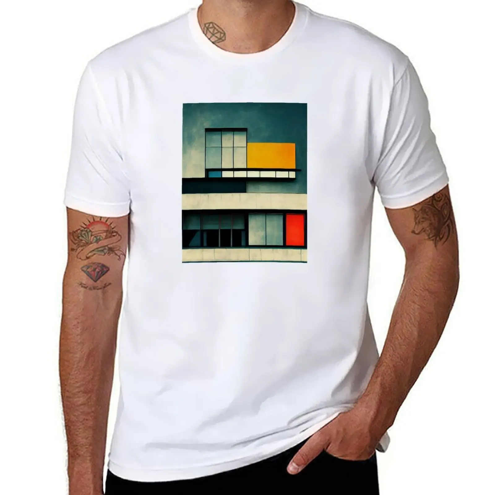 

Bauhaus 3 - Inspired byArchitecture T-Shirt t shirt personalised man t shirt cotton high quality T-Shirt