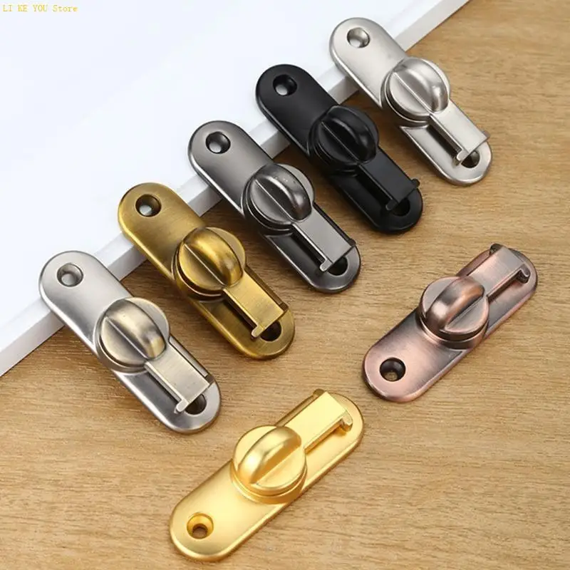 

W3JE Sturdy Push Pull Door Lock Portable Accessory for Additional Security Designs No Drilling Required for Installation