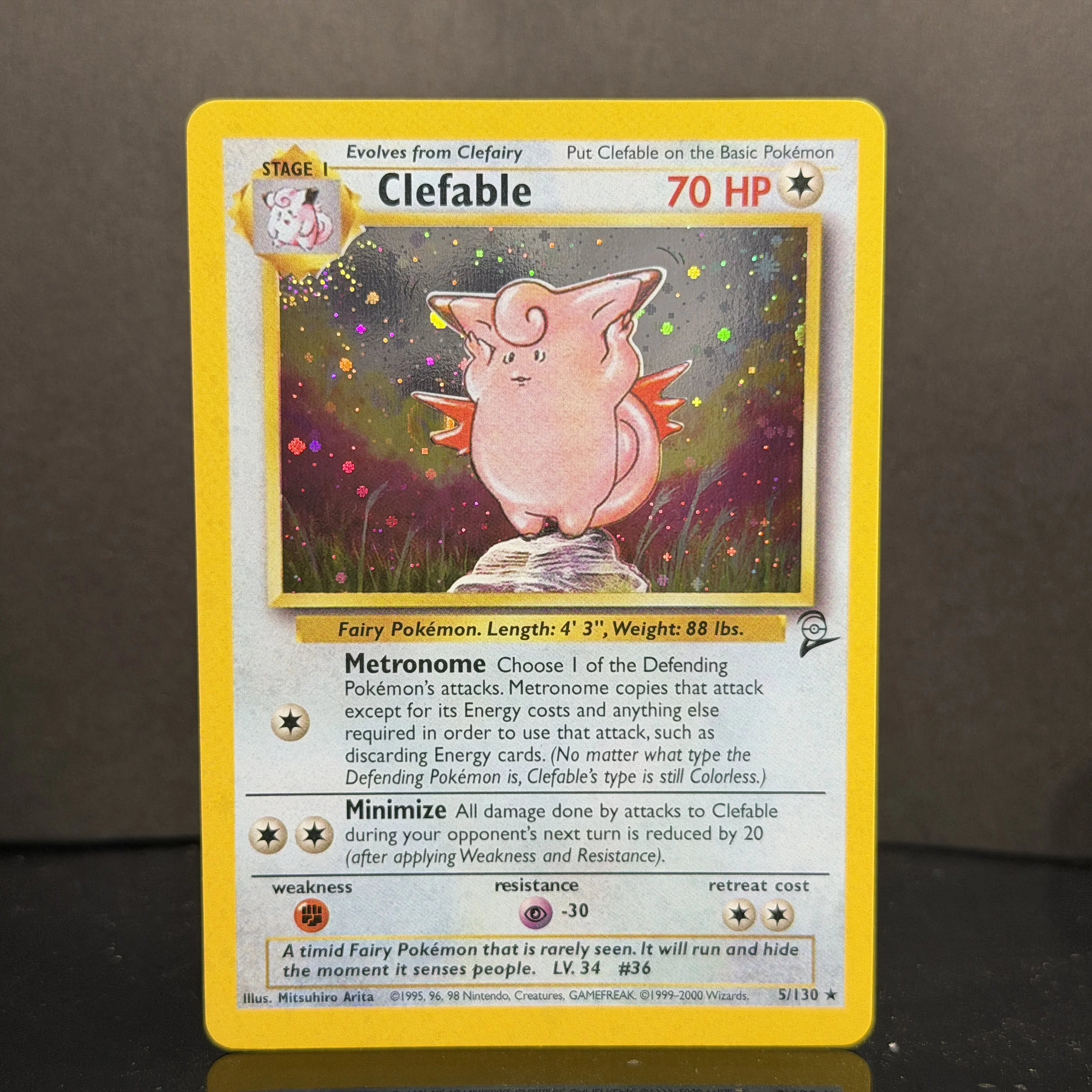 PTCG Pocket 2000 Basis-Set 2 OG Nostalgie-Sammelkarten Hitmonchan Scyther Clefable Pidgeot Mewtwo Traditionelle Holo-Proxy-Karten – Detail 11