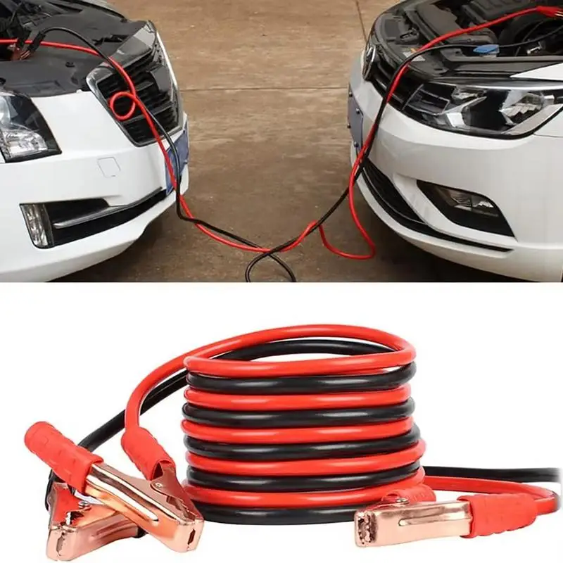 150CM 500A Car Battery Jump Cable Booster Cable Line Emergency Jump Starter Leads Van SUV Double-Ended With Clamps Clip