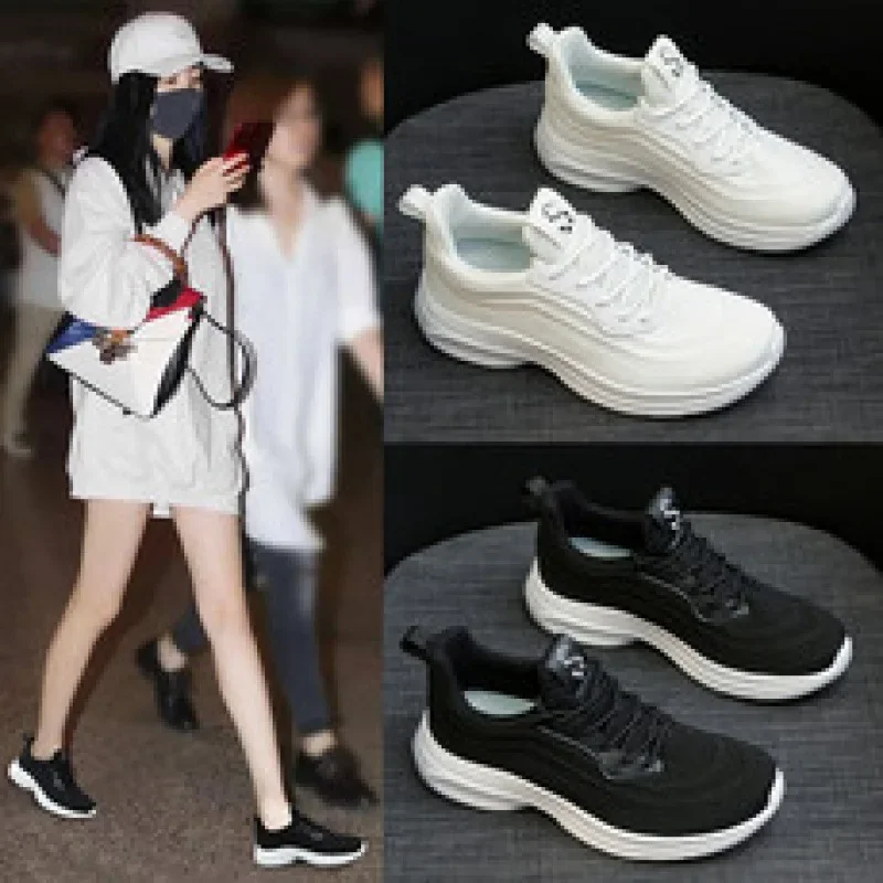 

White Shoes for Women 2024 Summer New Casual Sports Shoes Versatile Flat Tenis for Students