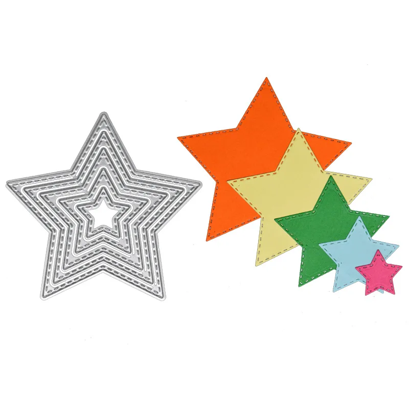 Gwiazdkowe metalowe matryce do wycinania do kart DIY Scrapbook Diary Decoration Embossing Template Handmade New Arrival Star Metal Cutting Dies