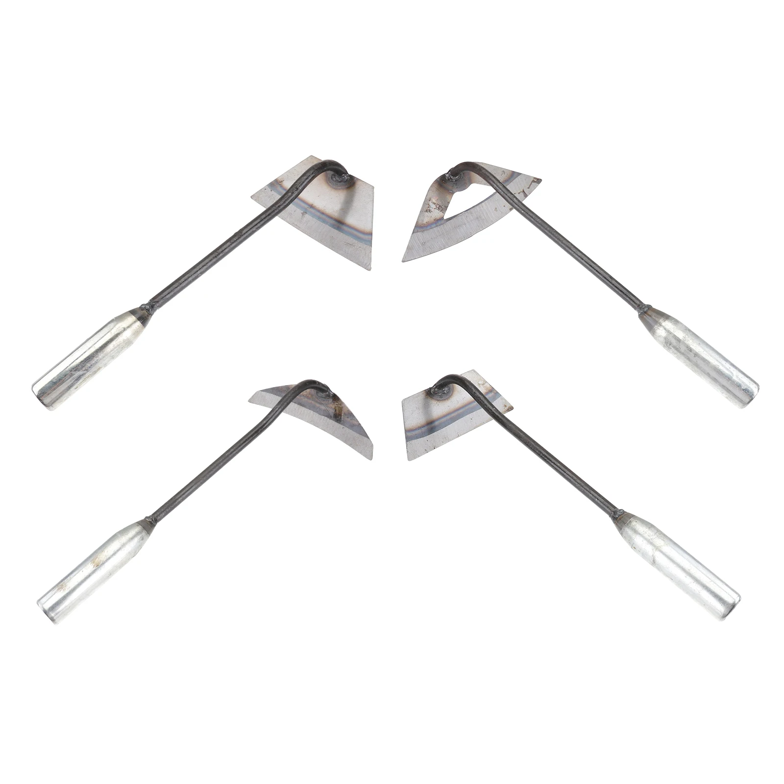 

4pcs Cultivator Weeding Garden Hoes Planting Tools Light Grey Hand Digger Multipurpose Soil Loosening Durable Plowing Hoe