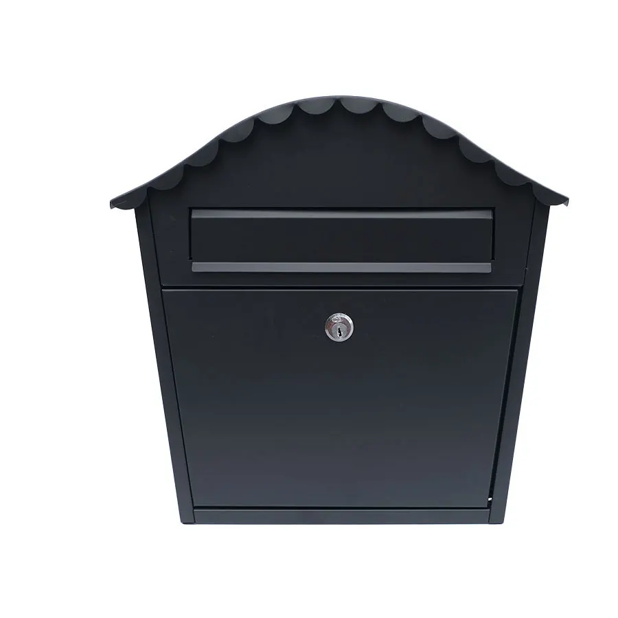 Vintage Wall-Mounted Metal Mailbox Powder Coated Anti-Rust Easy Installation for Outdoor Apartment Security Post Box