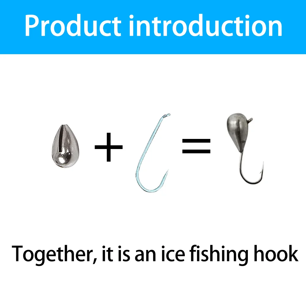 Tear Drop Tungsten Ice Jig Head DIY Ice Fishing Jig Ice Fishing Without Hook 2.7-7mm Hooks Fishing Tungsten DIY Ice Jig Hook