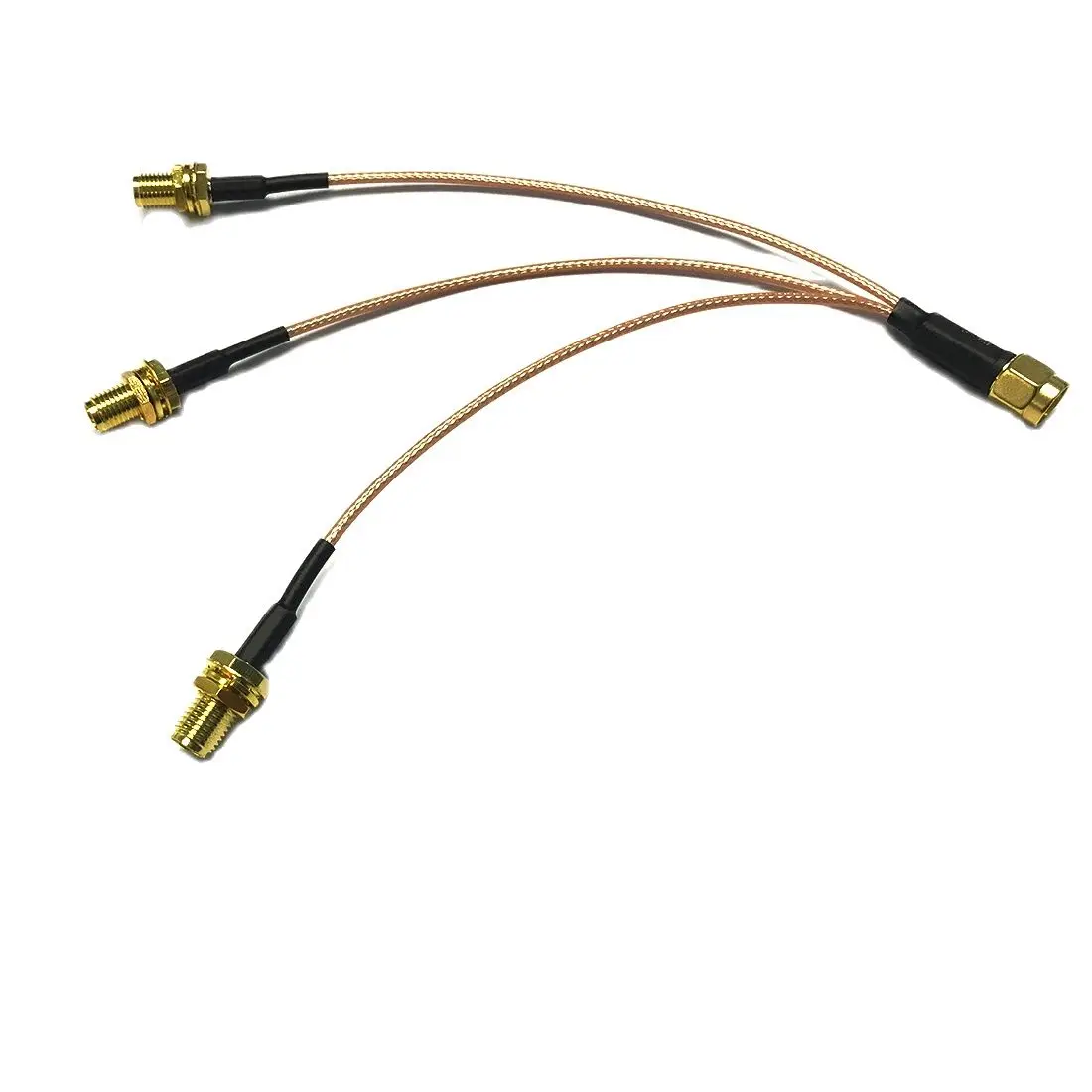 

SMA Male Plug to 3X SMA Female Jack Nut 1 in 3 Splitter Combiner Pigtail Cable RG178 15CM 6" for Wifi Router Antenna NEW