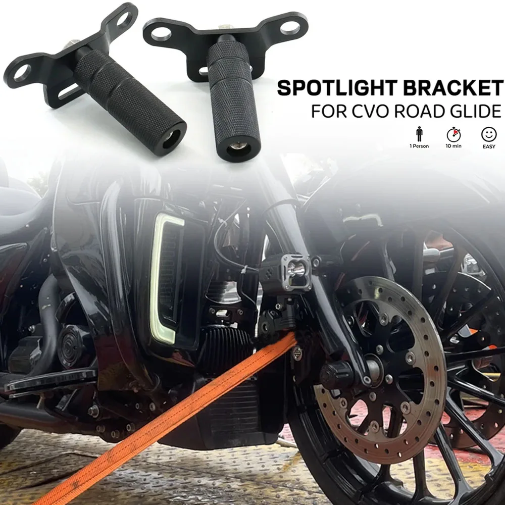 

For Harley Touring Models 2014-2023 2022 Motorcycle Auxiliary Spotlight Bracket Holder Kit Road King CVO Road Glide Street Glide