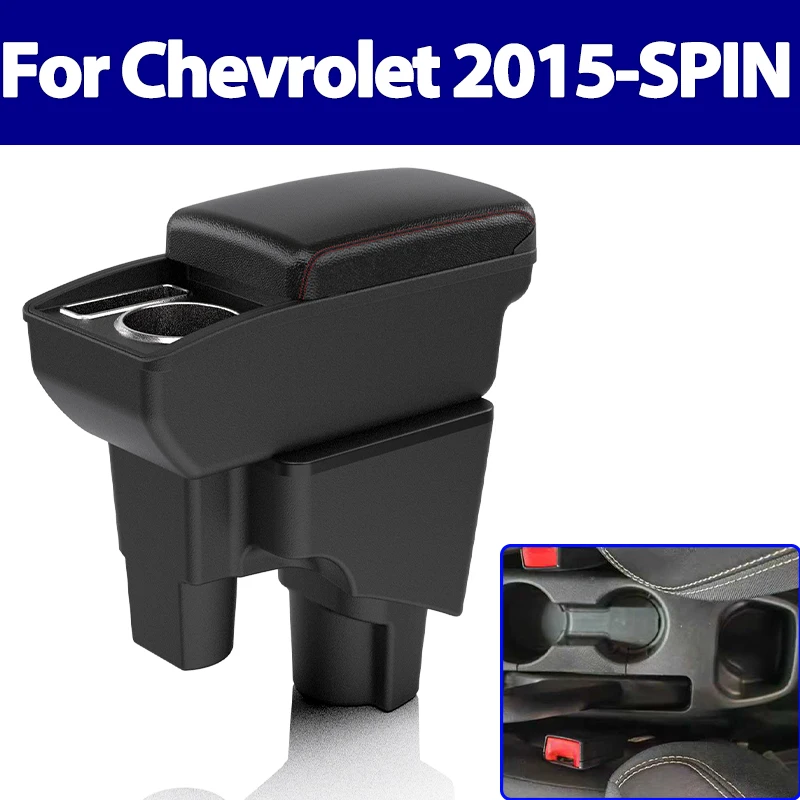 

Car Armrest for Chevrolet 2015-Spin Interior Console Storage Box with Cup Holder Easy Installation
