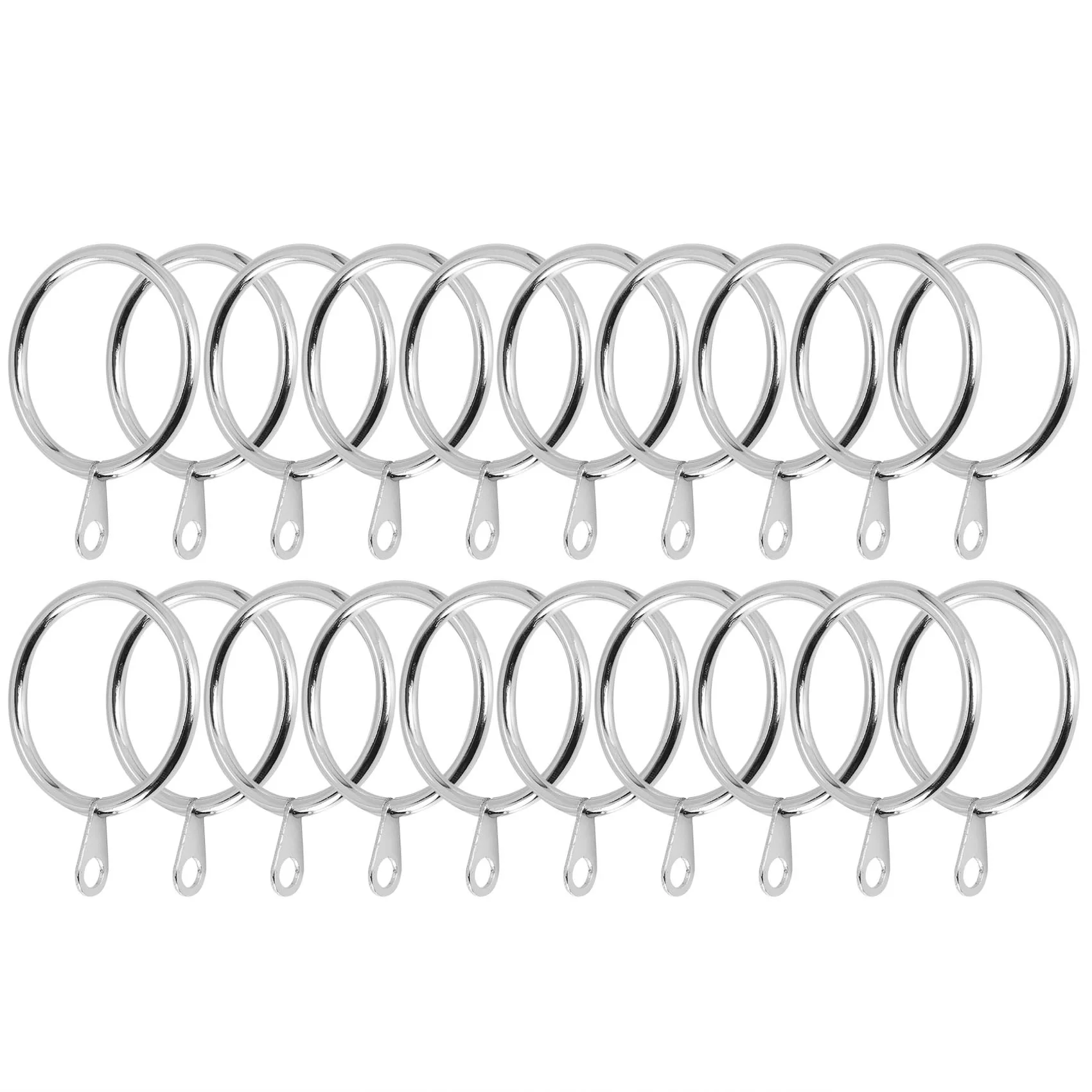 40 Pcs Metal Curtain Ring for Curtains and Poles,Dangling Sliding Eyelet Ring 32 Mm Inner Diameter (Silver)