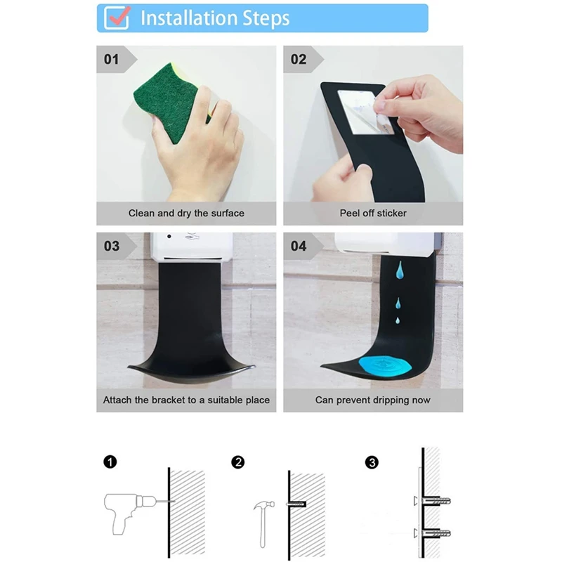 Tropfs chale für automatischen Seifensp ender, Wand halterung und Spender, Tropfen und Sprühen verhindern