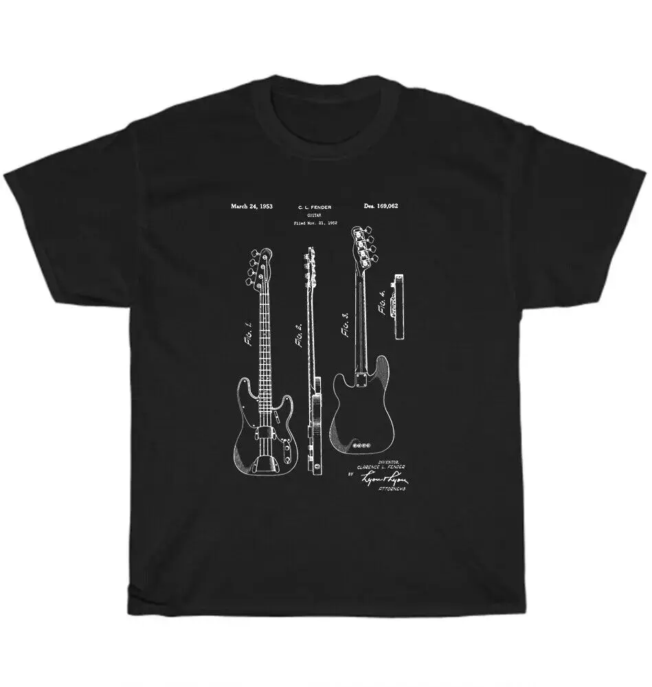 

Vintage Patent Print Guitar Player Musal Instrument T-Shirt