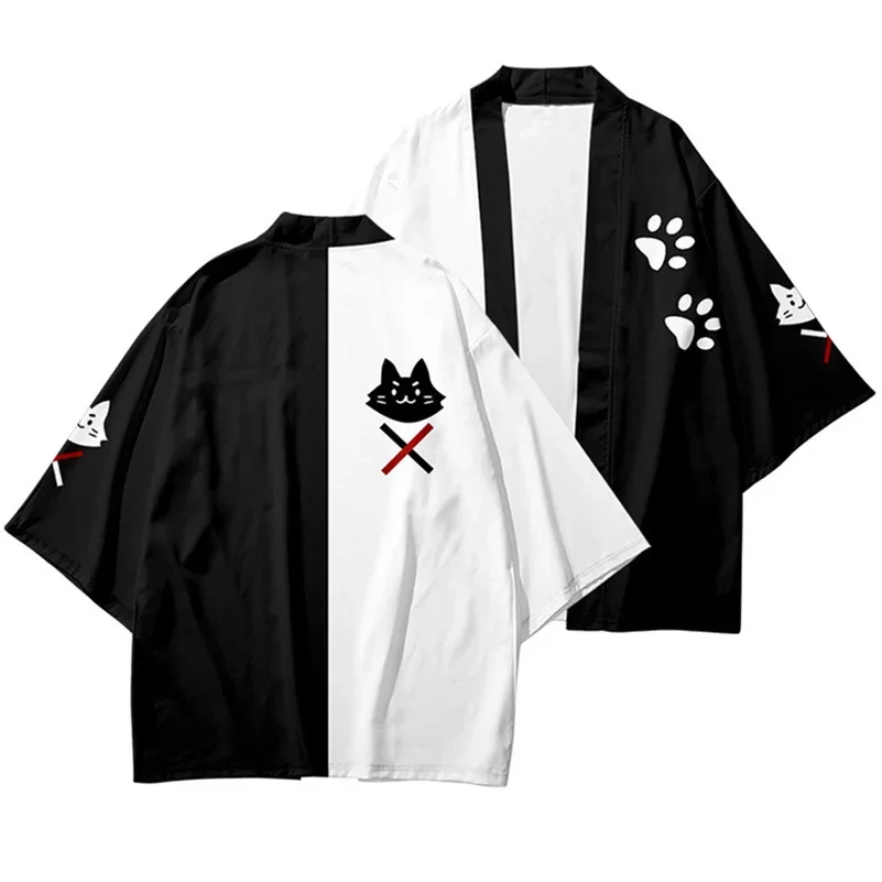 Anime zawsze jestem wilkiem Ookami Mio japońskie Kimono Haori Yukata Cosplay kobiety/mężczyźni moda letnia codzienna koszula fajne w stylu Streetwear