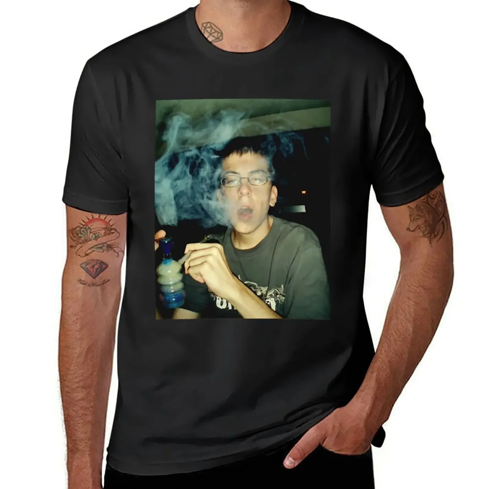 mclovin smoking weed T-Shirt anime for a boy tshirts for men