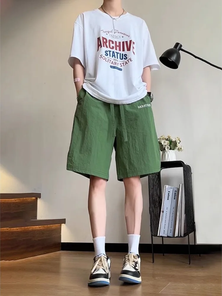 

Военные рта Ice Silk Qui Dry Spor длиной пять четвертей для мужчин, летние модные дышащие водонепроницаемые рта