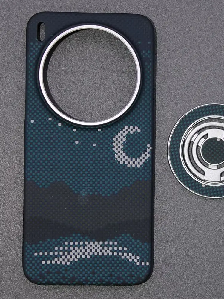 Magnetyczne etui do telefonu vivo X300 500/vivo X300 500 Pro/500 Pro Max/vivo X300 Ultra, wykonane z włókna aramidowego Kevlar i włókna węglowego, cienkie i lekkie. — zdjęcie produktu 7