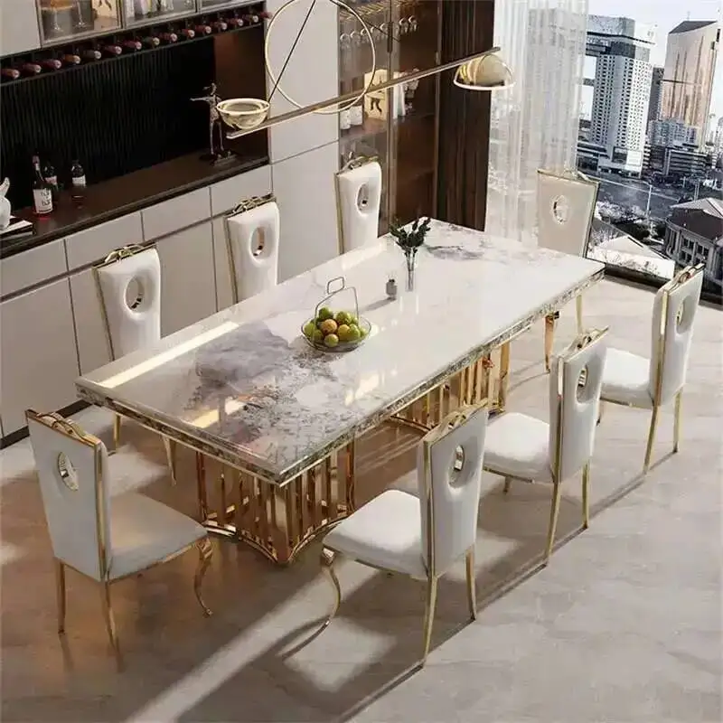 Steel Stainless Furniture Modern Dining Chairs Home Dining Table Chairs Nordic Flannel Dinning Chair Restaurant Backrest Chair M