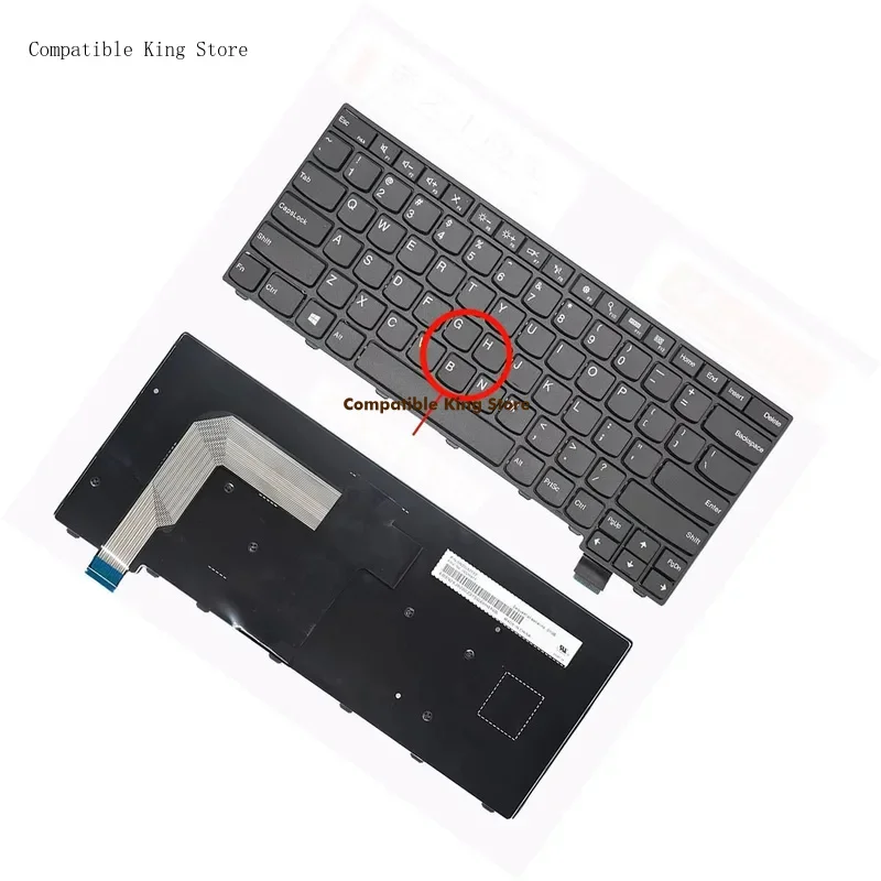 D US Keyboard without stick point For Lenovo T460S T470S No backlitLaptop
