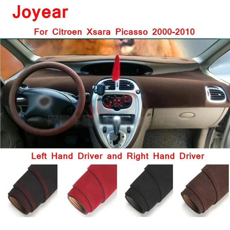 For Citroen Xsara Picasso 2000-2010 Carpet Ornaments Avoid Light Durable Suede Dashmat Dashboard Cover Interior Accessories