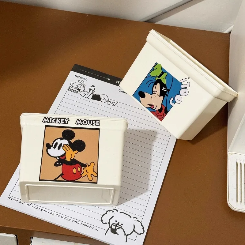 Disney Mickey Minnie Refrigerator Magnet Box Kitchen Convenience Storage Box Cartoon Wall Hanging Refrigerator Magnetic Stickers