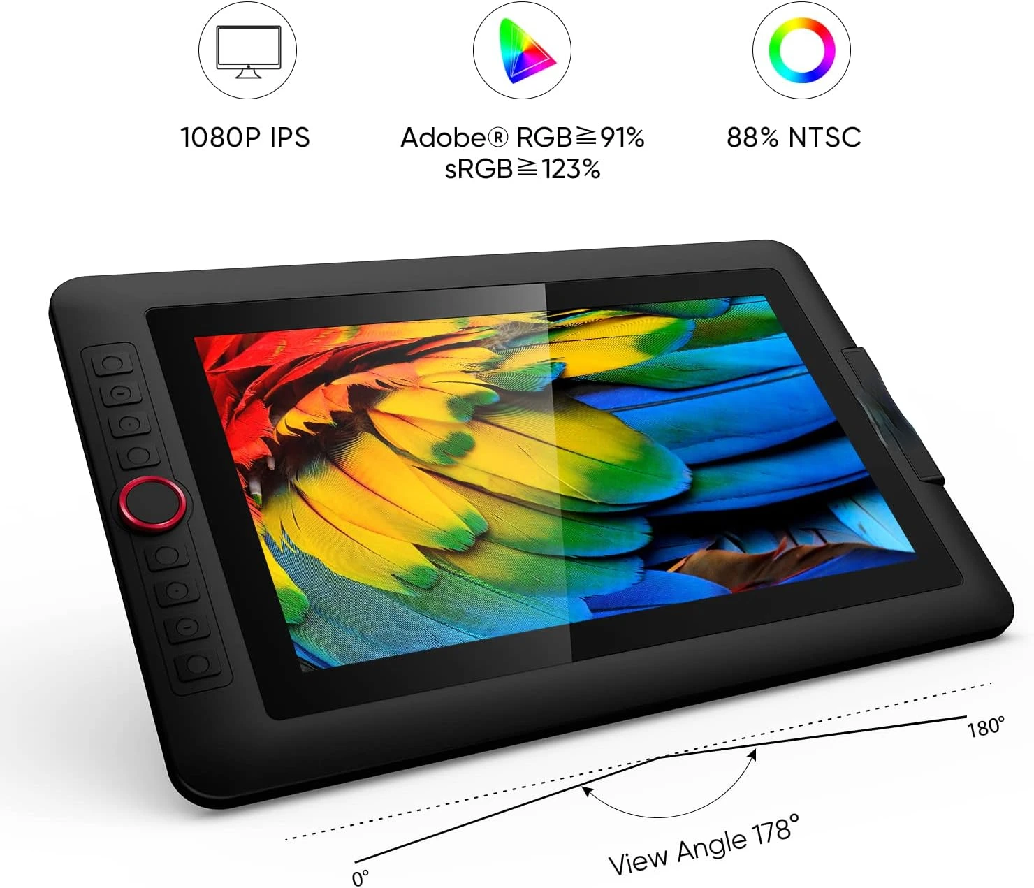 Drawing Tablet with Screen Full-Laminated Graphics Drawing Monitor Artist13.3 Pro Graphics