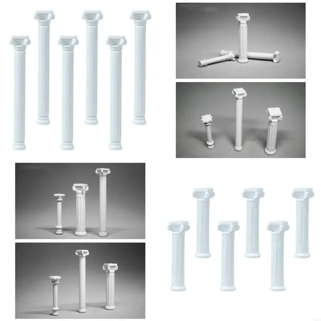 6 peças pilar romano branco mini coluna grega coluna romana plástico decoração casa x3uc