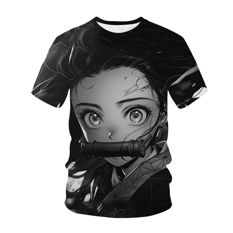 

Kids Short sleeve sweatshirt Cartoon Top 3D Printed T-shirt Anime Demon Killer Boy Girl Summer Street Fashion T-shirt Adult Tops