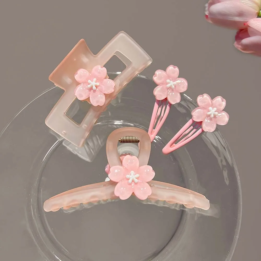 Sakura Sakura Hairpin Hair Accessories Cherry Blossom Flower Hair Claw Bangs Side Clips Creamy Flower Sweet Barrettes Gift