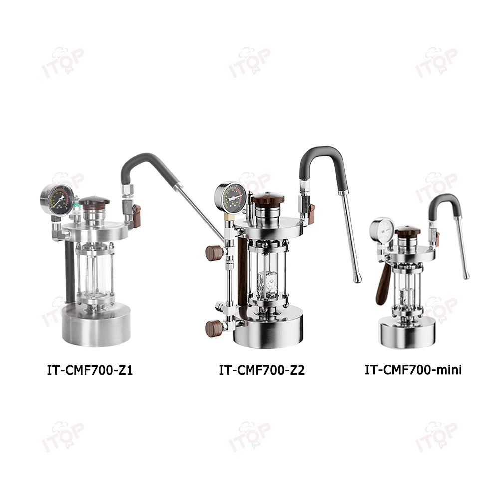 ITOP Steam Milk Frothering Maker with Pressure Guage Unplugged Heating Three Hole Strong Dry Steam Home Camping Coffee Cafe Tool