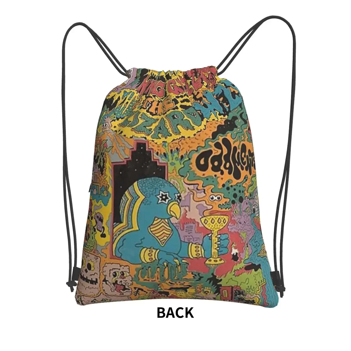 King Gizzard Oddments Portable Backpacks Drawstring Bag Multi-function Drawstring Bundle Pocket Storage Bags For School Students