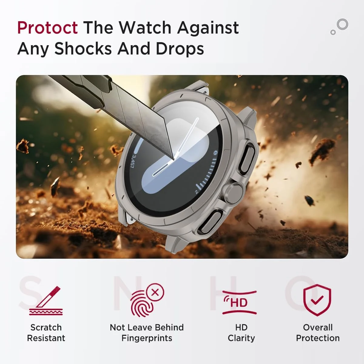 Защитный чехол для экрана Samsung Galaxy Watch 7, 40 мм, 44 мм, матовый жесткий чехол для ПК + защитный чехол из закаленного стекла, бампер.