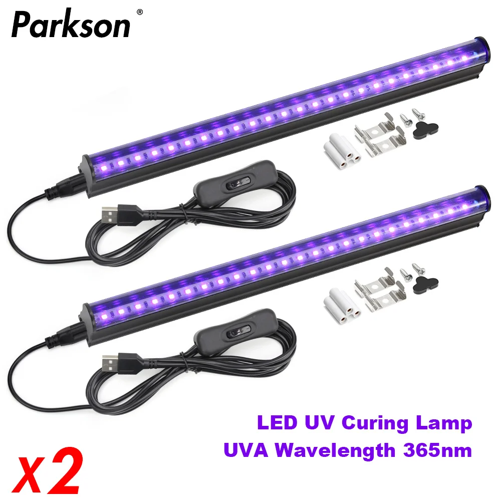 2 قطعة/الوحدة 5 واط USB UV LED الضوء الأسود T8 Blacklight بار 39nm 400nm الفلورسنت حفلة ديسكو T8 أنبوب UV قطاع أضواء Ultravilet مصباح #1