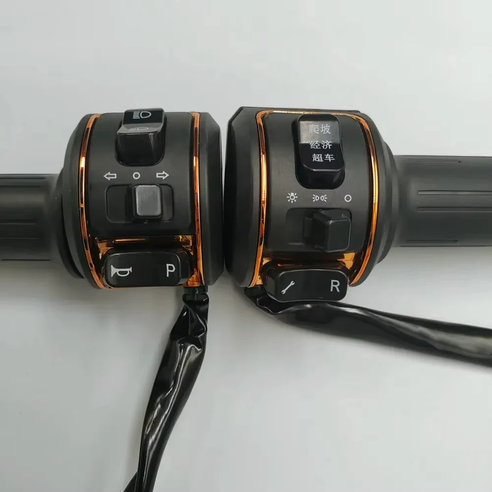 Pieza de reparación de patinete eléctrico, acelerador de mango derecho e izquierdo, conjunto de interruptor combinado inverso, 3 velocidades, giro, botón de bocina