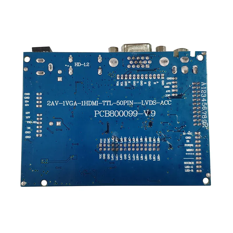 PCB800099-V.9 LVDS TTL Driver Board Upgraded Version with Built-in Multi-screen Parameter Universal Driver Board