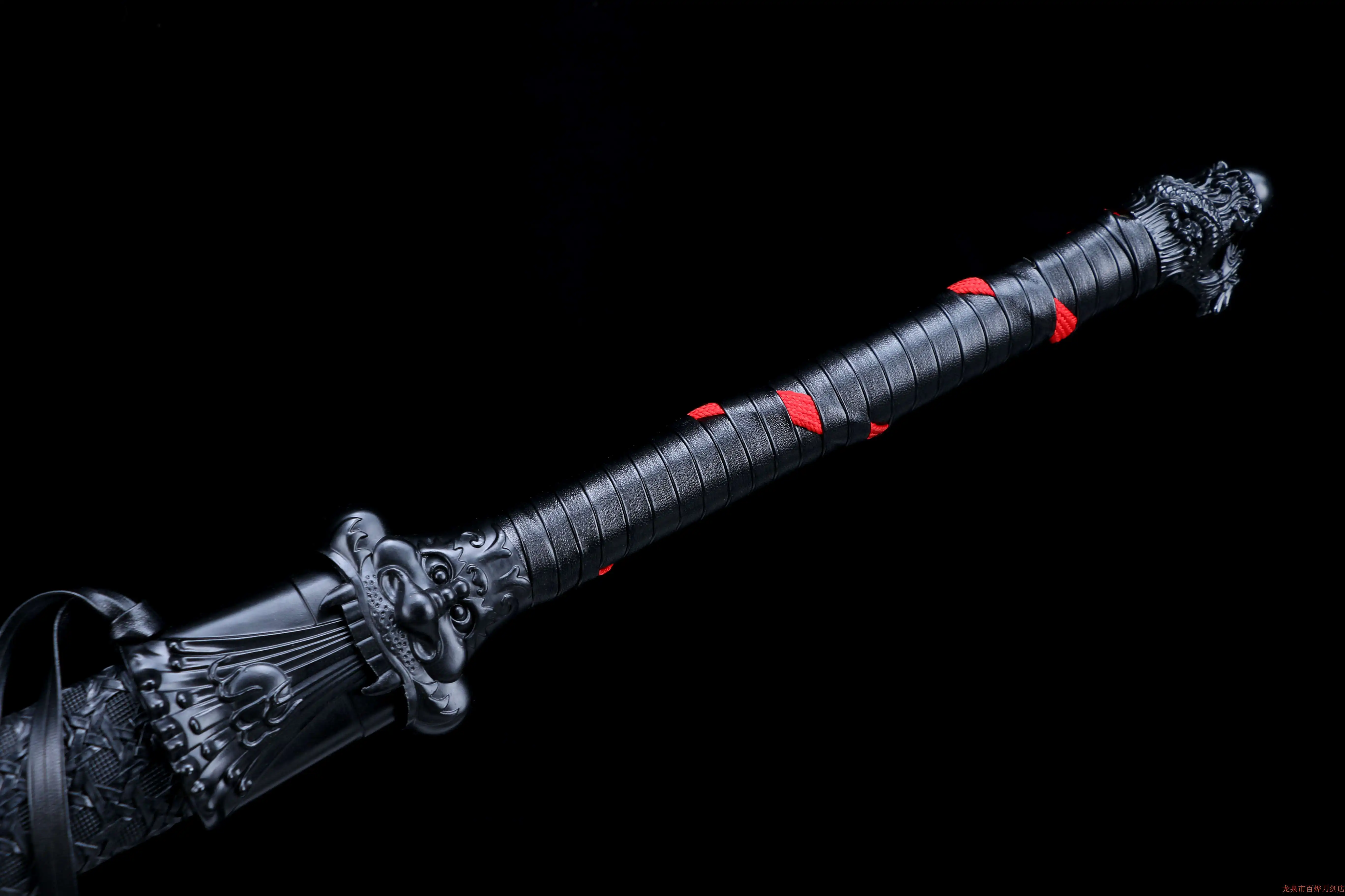 110 cm Medieval black Devil sword katana full tang Battlefield Preparation Ninja Kung Fu Martial Arts Manganese steel Templar Kn