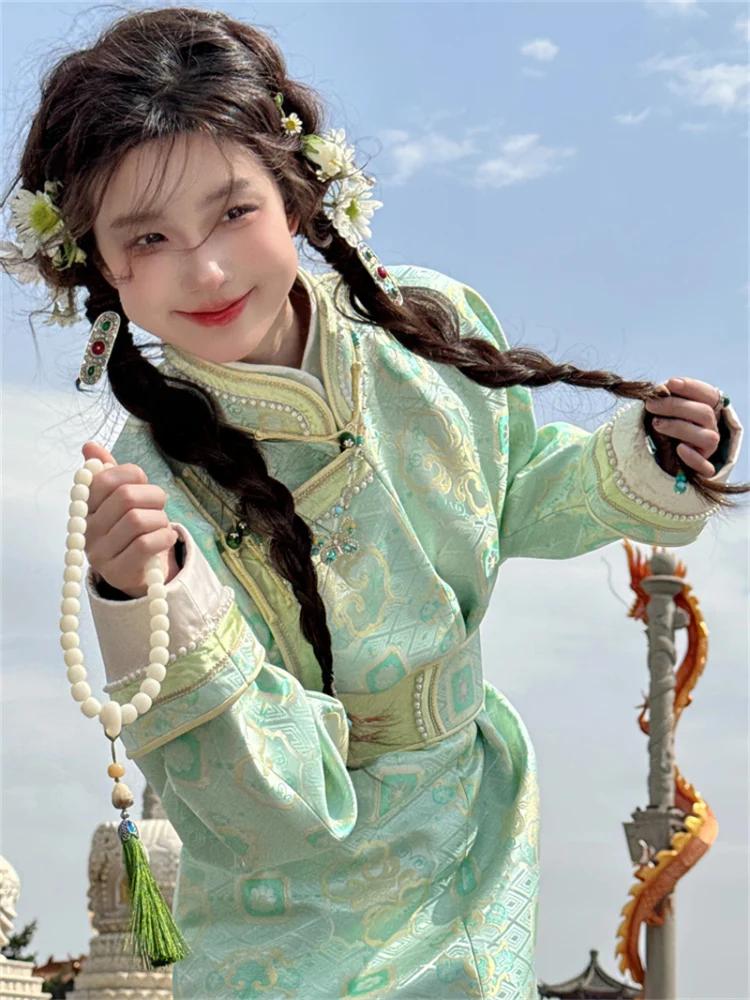 

New Trendy Tibetan Costume Ethnic Performance Outfit Tibetan Girl Travel Photography Portrait Shooting Dali