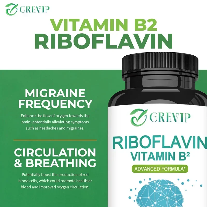 Vitamin B2( Riboflavin) 400mg - Energy, Skin and Cell Health, Nervous System Support