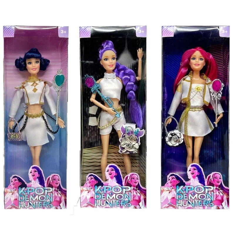 دمية Kpop شيطان هنتر على شكل إنسان هدية عيد الميلاد مع أضواء وموسيقى DerpysTiger Rumi Mira Zoey Sussy #5