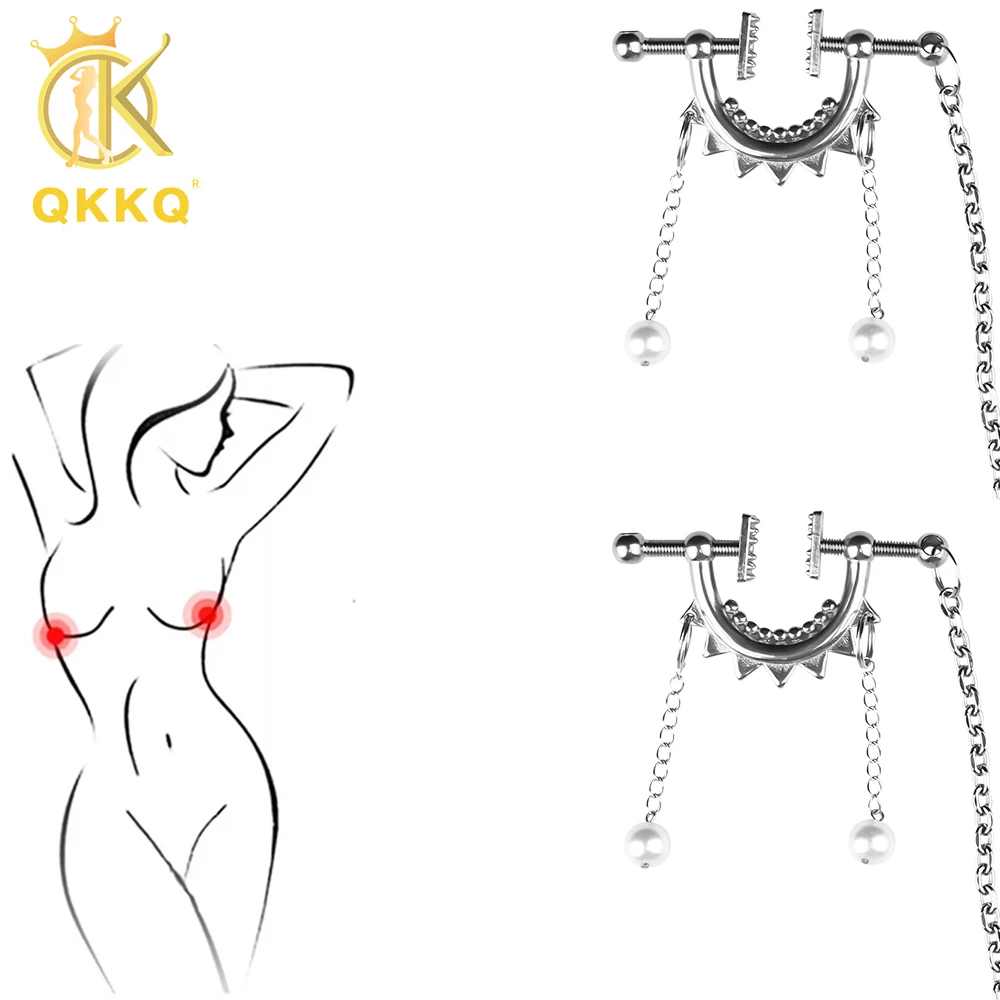 

QKKQ Stainless Steel Sex Toys Nipple Clamps Nipple Stimulators For Female Breasts BDSM Bondage Couples Tease Erotic Toys