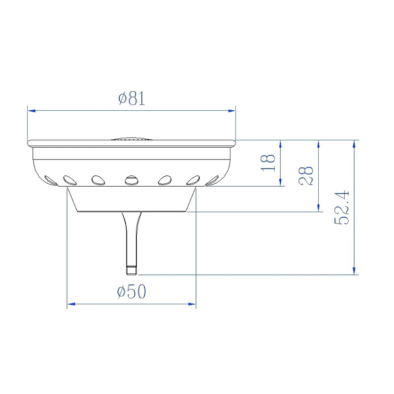 Kitchen Sink Strainer Stopper Combo Basket Replacement For 3-1/2 Inch Drain Stainless Steel