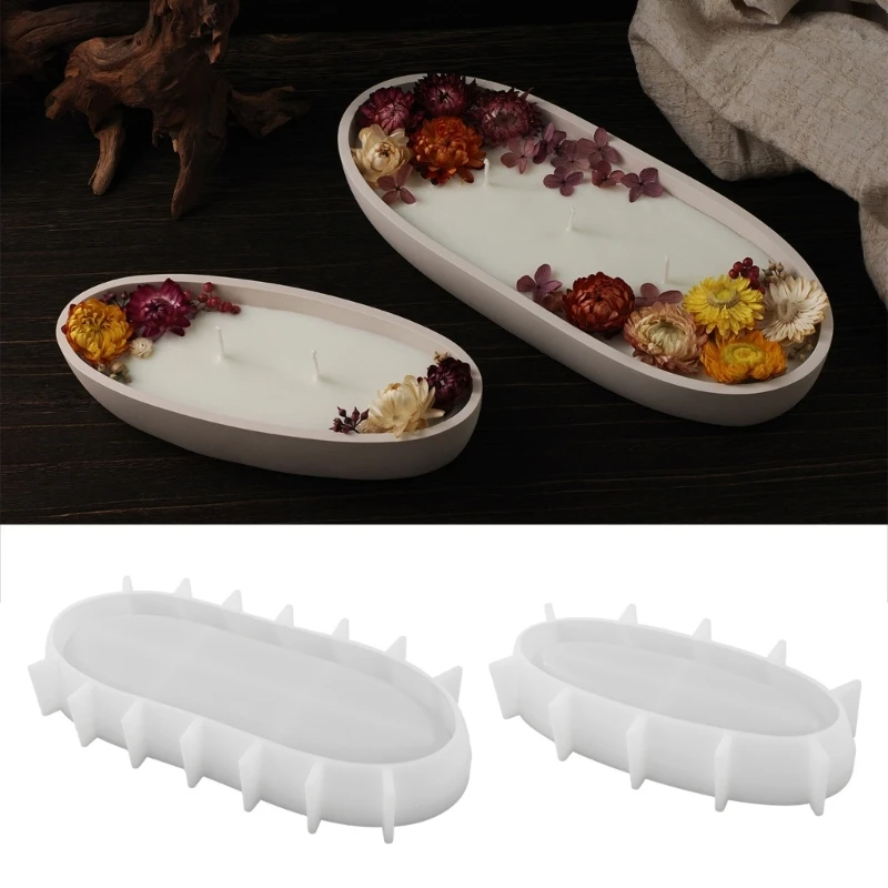 DIY Storage Tray Mould Simple Boats Shape Resin Casting Mould Plaster Container Mold DIY Small Dish Resin Art Tool