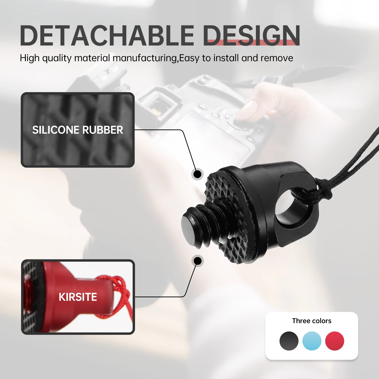 

3pcs Camera Lanyard Selfie Stick Wrist Strap Neck Hanging Durable Nylon Strap for Sports /4 Screw Hole Outdoor Travel