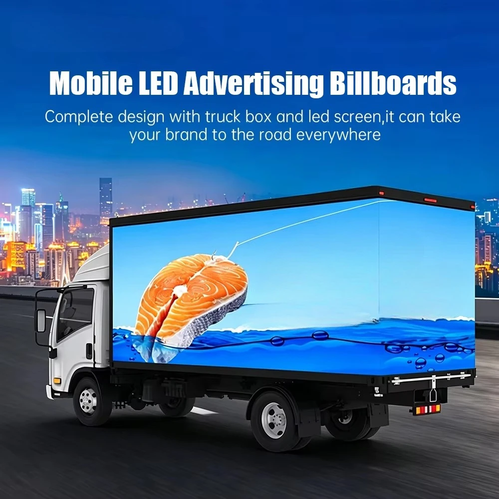 Sairui 13ft Extreme Weather Proof LED Screen Built in Battery Outdoor Commercial Advertising Billboard