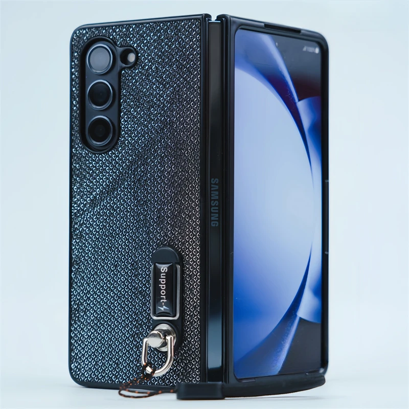 

Чехол для телефона с ремешком на запястье для Samsung Galaxy Z Fold 6 5 4 3 Fold6 Fold5 Fold4 Fold3 5G, пластиковый жесткий противоударный чехол