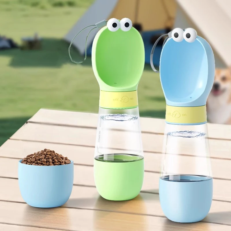 

Professional Waterproof Design Outdoor Dog Water Bottle Cute Big Eye Shape Portable Plastic Pet Water Dispenser Feeder Dog Stuff