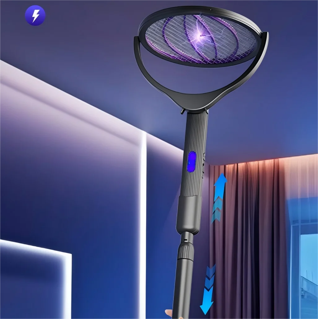 New four in one retractable electric mosquito swatter USB rechargeable automatic mosquito trap outdoor mosquito killer lamp image 5
