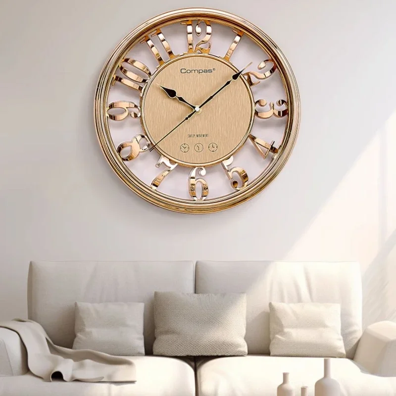 Creative Silent Wall Clocks Art Round Aesthetic Luxury Clocks Digital Elegant Nordic Wall Clock Decorative Watch Bedroom