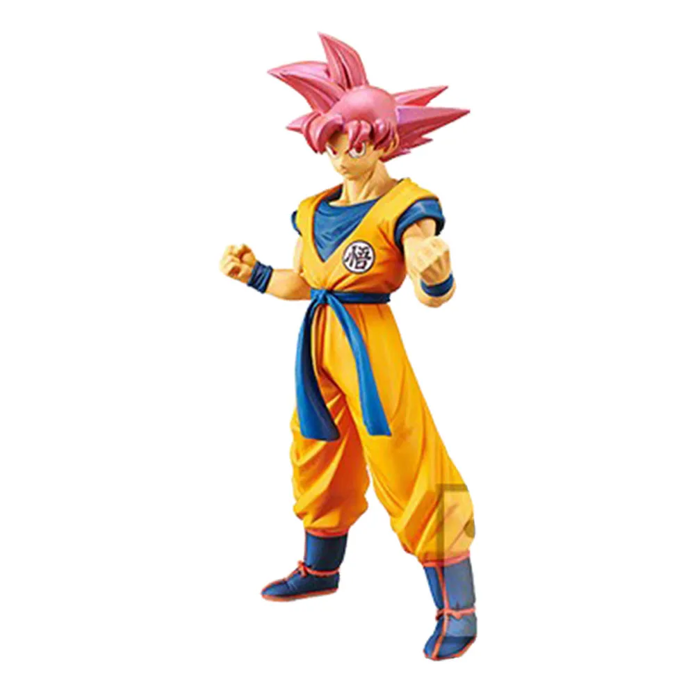 Figura de Son Gokuu de 23CM, Dragon Ball de Anime, Super Super Saiyan, proporción de escritorio, Golf, modelo fresco, juguete, colección de regalo, adornos de PVC
