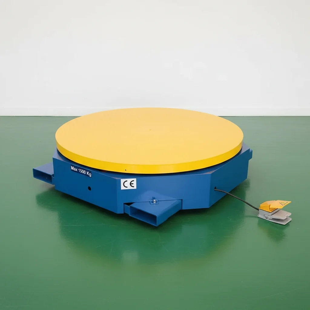 Maintenance Free ERP1000 Model Electric Powered Rotary Pallet Turntable with High Safety Level